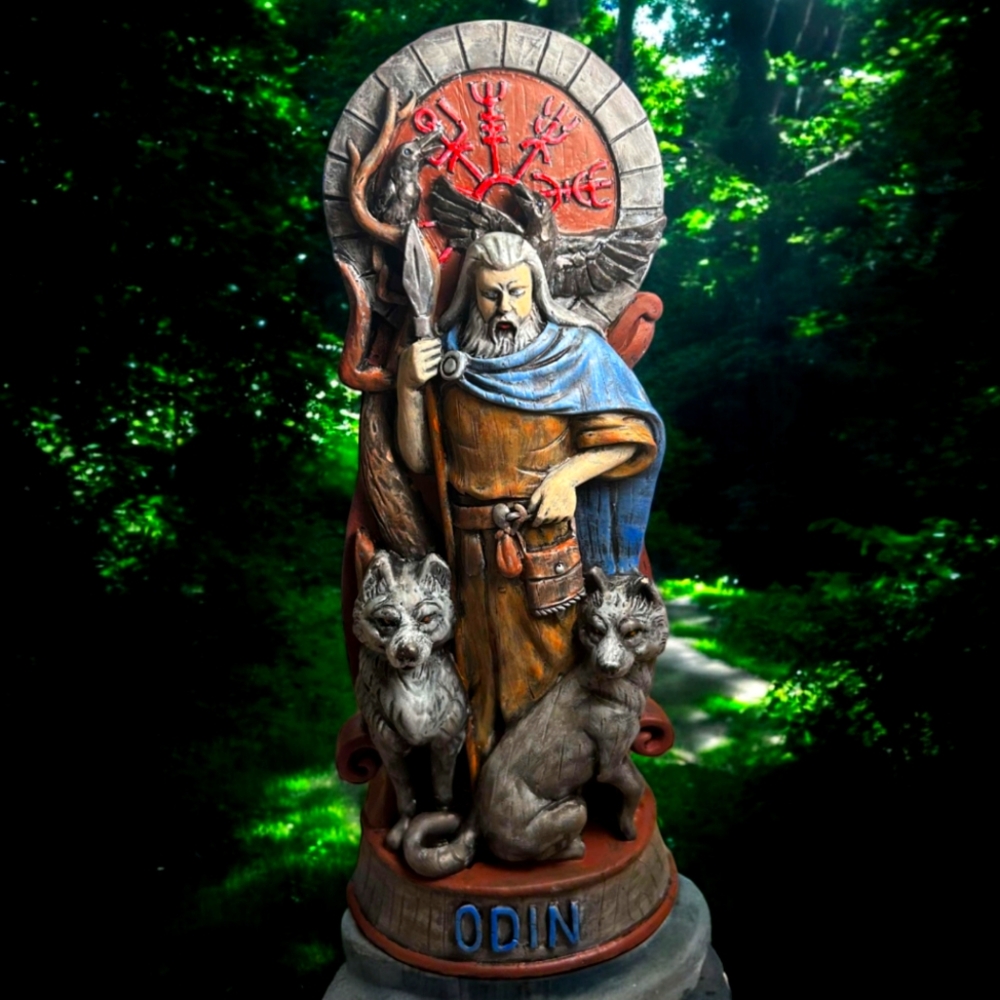 Odin Norse God Hand Painted Deity Statue